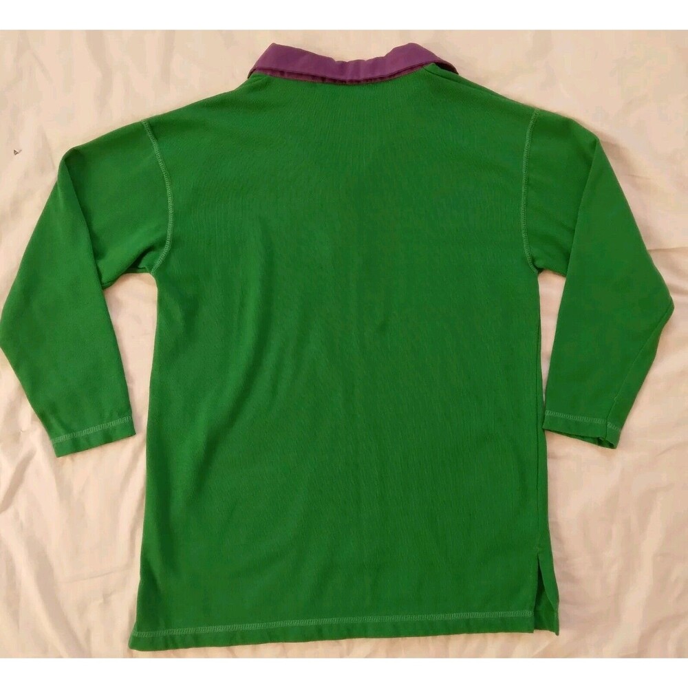 Vtg Diane Von Furstenberg 3/4 Sleeve Polo Green Purple Pink Womens Size Medium - Picture 5 of 9